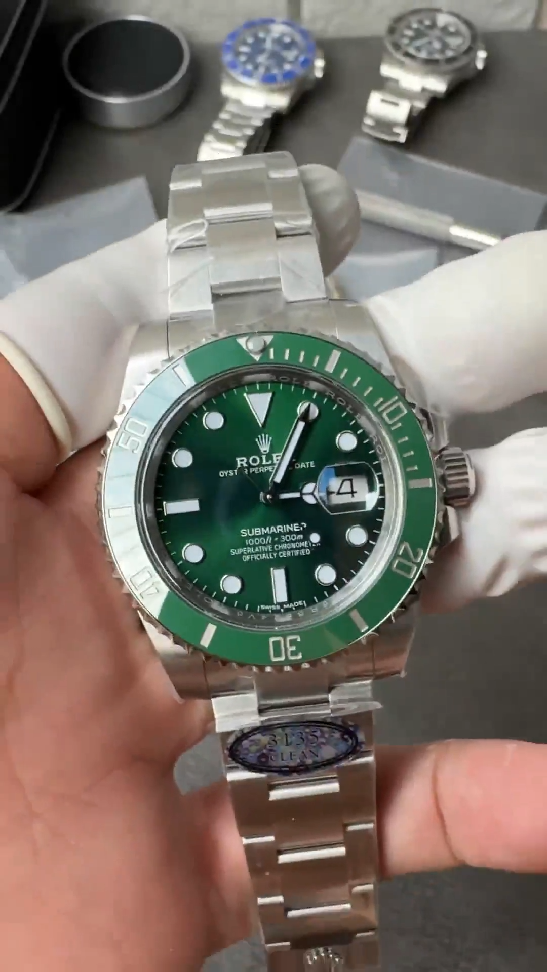 Green Dial Stainless Steel Diver Watch – Submariner Style