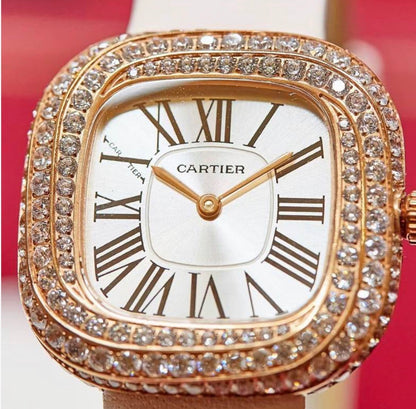 Cartier Diamond Bezel Watch – Elegant Luxury Timepiece