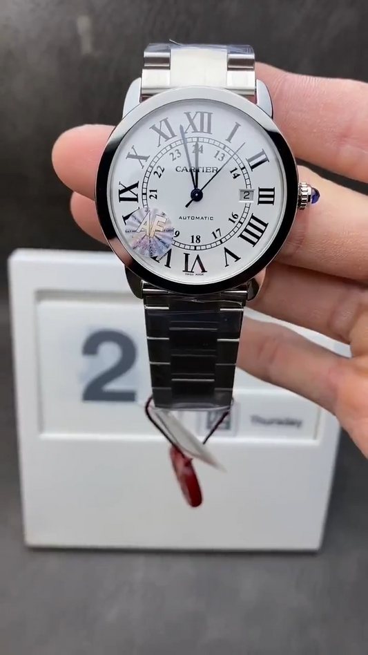Cartier Ronde Solo Automatic – Stainless Steel – White Roman Dial
