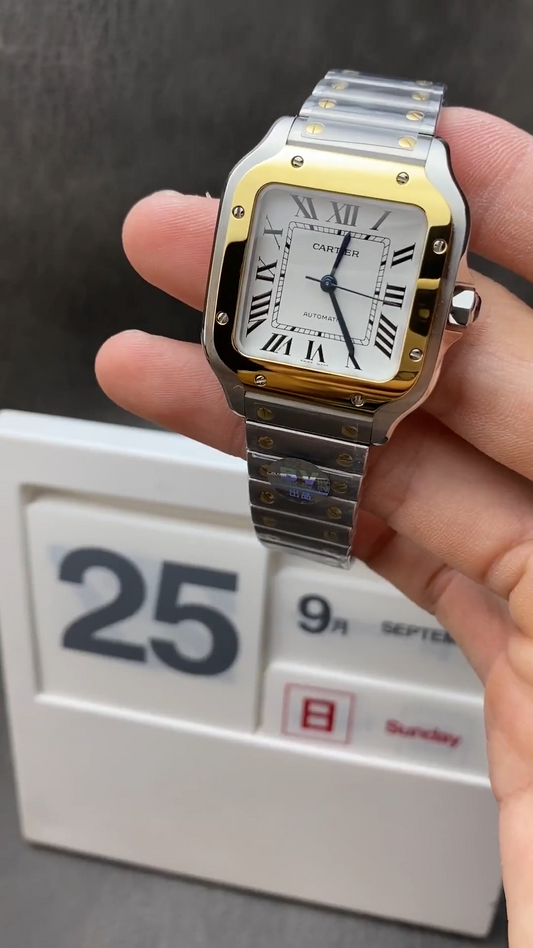 Cartier Santos Automatic – Two-Tone Steel & Yellow Gold